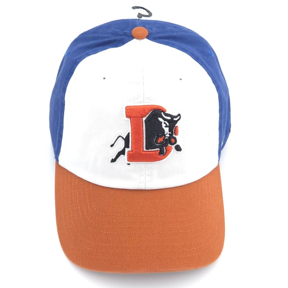 Durham Bulls '47 Brand Alternate Clean Up Hat Blue White Orange Adjustable NEW